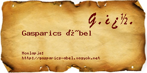 Gasparics Ábel névjegykártya